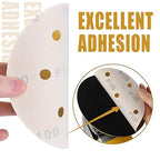 6 Inch - 6 Hole Hook and Loop Sanding Discs 100 Grit, Random Orbital Sandpaper for Automotive and Woodworking - 100 Pack