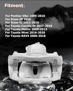 cciyu 19B3194 Front Left Brake Caliper With Bracket For Pontiac For Vibe,For Scion For iM/For tC,For Toyota For Corolla iM/For Matrix/For RAV4
