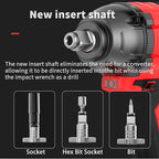 NAWIN Cordless Impact Wrench, 258Ft-lbs & 350Nm Power Impact Socket Set, 1/2 inch, Multi-Speed Adjustment, Led Light, 20V Impact Wrench with 1×4.0Ah Battery, Fast Charger