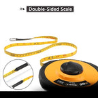 LAND 100FT/30M Fiberglass Tape Measure - Dual-Inch/Metric Scale, Lightweight & Durable, Portable Long Measuring Tape for Construction, Surveying, Landscaping