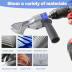 360° Pivoting Drill Metal Shear Attachment - for Curved & Straight Cutting, Professional Power Tool Accessory for Cordless & Corded Drills, Metal Cutter for Iron, Aluminum & Copper Sheets- B