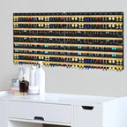 Peg Board, 4 Pack Metal Pegboard Panels Black Pegboards Wall Organizer with Bent Frame Large Heavy Duty Peg Board for Walls Home, Garage Tool Storage, Office Organization, Craft Room, Kitchen