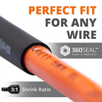 Wirefy 1/8" Heat Shrink Tubing - 3:1 Ratio - Adhesive Lined - a resistant Heat Shrink - Black - 50 Feet Roll