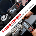 1/4 Inch Digital Torque Wrench, 1.1-22.1 Ft-lbs/1.5-30Nm, with Preset Values, 2% Accuracy, Buzzer and LED Notification, Small Electronic Torque Wrench for Bicycles