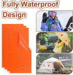 8PCS 7.8x3.9 inch Nylon Repair Patch Self-Adhesive Fabric Patch Down Jacket Repair Patches for Puffer Jackets Tenacious Tape Polyester Waterproof Lightweight Tent Repair Patch Kits for Clothes Bag
