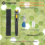 3pc Fiber Optic Visual Fault Locator VFL Fiber Optic Cable Tester with 3pcs Singlemode 9/125um FC Male to LC Female Adapter, Yellow Switch (Mode Number: VFL-50)