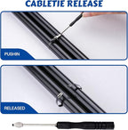 Stainless Zip Ties Heavy Duty Outdoor Metal Zip Ties Gun Set Fastening Cable Gun Tool with 300 PCS Ties for Chain Link Fence, Exhaust Pipe, Farms, Poultry Fence