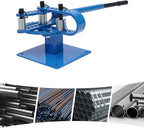 Manual Metal Bender, Manual Tube Bender Pipe Bending Tools with 7 Bending Dies 1'' - 3'' Radius Round Square Bar Metal Bender for Construction Site Auto Repair
