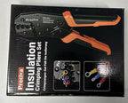 Preciva Crimping Tool for Insulated Terminals Wire Connectors, AWG20-10 Ratchet Crimper with 425 Pcs Insulated Terminals Connectors