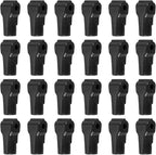 PATIKIL 6 mm Stop Peg Lock, 25 Pcs Pegboard Hooks Anti Sweep Theft Hook Locks Plastic Pegs for Mobile Accessories Shop Clothes Retail Security Display, Black