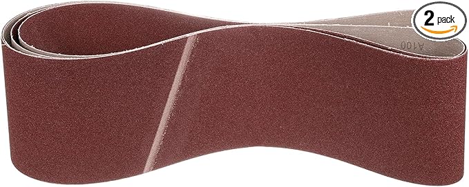 6 x 80 Inch Sanding Belt, 2 Pcs 100 Grit Knife Sharpener Belts Work Sharpening for Belt Sander Knife Carving Tool Metal Working
