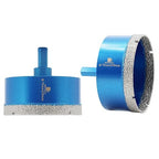 Dry Diamond Core Drill Bit,BRSCHNITT 3 Inch 75mm Diamond Hole Saw Core Drill Bit with Triangle Shank for Porcelain Tile Ceramic Stone Granite Marble（2pcs）