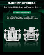 SCITOO Rear Brake Caliper With Bracket 18B5040, 18B5041 Compatible For Chevy Captiva Sport 12-15, For Chevy Equinox 07-17, For GMC Terrain 10-17, For Pontiac Torrent 07-09, For Saturn Vue 08-10