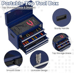 Rolling Tool Box with Wheels, 5-Drawer High Capacity Tool Chest with Wheels, Removable Storage Toolbox with Lock for Garage, Workshop