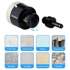 Diamond Hole Saw, 2" Hole Saw for Tiles Granite Marble Ceramic Glass Porcelain, 50mm Core Drill Bit with 5/8-11 Thread and 3/8” Hex Shank Adapter for Angle Grinders & Drills