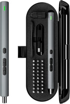 Kingsdun Mini Electric Screwdriver, 36 in 1 Cordless Precision Power Screwdriver Set with 30 Magnetic Bits, Rechargeable Repair Tool Kit with LED Lights Magnetic Mat for Camera PC Laptops