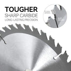 Luckyway 2-Pack 5-1/2 Inch 36T with 5/8 Inch Arbor TCT Circular Saw Blade Finishing and Trimming Saw Blade, Cordless Trim Saw Blade for Cutting Wood(1/2-Inch and 10-mm Reducer Bushings Include)