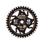 6-1/2 Circular Saw Blades 3-Pack, 40T ATB Carbide - Ultra-Lightweight for Cordless Saws & Old Tools, Saves Battery, Thin Kerf Cuts Wood/Plywood/OSB | Fits DeWalt/Makita/Milwaukee