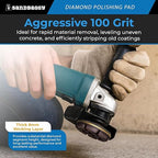 Sandbaggy 3" Metal Bond Diamond Polishing Pad - 100 Grit (8mm Thick) (600, 3-inch)