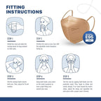 BNX KN95 Face Masks Made in USA (Adult Large, Adult Medium, Kids Small) (Earloop) (Model: E95/E95M/E95S)
