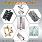 8-12in Telescopic Steel Door Hinge Adjustment Tool with Rubber Grip & 4 - Head Punch Set for Door Hinges