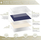 Canvas Repair Tape 4×70 Inch Waterproof Self-Adhesive Fabric Repair Patch for Repairing Boat Covers,Tents,Patio Umbrellas,Car Seats,Luggage,Sofas.(Navy Blue)