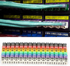Walfront Digital Number Tube Wire Number Label Tube Cable Marker Wire Numbering Marker Colorful Cable Straps Coded Clip on Plastic Cable(150PCS KCM-1.5MM 1.5square)