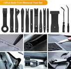 GOOACC 13PCS Nylon Trim Removal Tool Set for Bumper Fastener Rivet Clips Car Door Clip Panel Audio Video Dashboard Dismantle Black