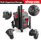 Shop-Vac 6 Gallon 5 Peak HP Wet/Dry Vacuum, Portable Shop Vacuum with Attachments for Jobsite, Garage & Workshop. 5430097