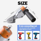 360° Pivoting Drill Metal Shear Attachment - for Curved & Straight Cutting, Professional Power Tool Accessory for Cordless & Corded Drills, Metal Cutter for Iron, Aluminum & Copper Sheets- O