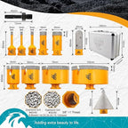 Diamond Tile Hole Saw Kit 12pcs - Diamond Core Drill Bits 6/6/8/19/25/35/50/75/102mm for Tile Porcelain Ceramic Marble with 20mm Finger Bit and 50mm Chamfer Bit Trimming Holes and SDS Adapter