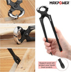MAXPOWER 4-Pieces Pry Bar Set, 12-inch Utility Claw Pry Bar, 8-inch Nail Puller, 10-inch and 7-inch Flat Pry Bar Crowbar Claw
