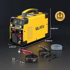 SILATU 65Amps Plasma Cutter, Large LED Display, Non-Touch Pilot Arc, Air Sensor Technology, 110/220V Dual Voltage IGBT Inverter Plasma Cutter Machine, 14mm Clean Cutting Thickness for Beginners DIY