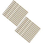 Drill Bit, 1/8" Cutting Diameter (3.175mm), 4241 HSS Black and Gold 118° Cutting Angle Versatile Jobber Bits - (Applications: for Drilling Plastic Wood Soft Thin Metal), 24-Pieces