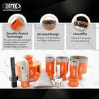 BGTEC Diamond Core Drill Bits-9PCS 5/8-11 Thread Tile Hole Saw 20/25/35/50/75mm+50mm Beveling Chamfer Bit+20mm Finger Bit+SDS/HEX Adapter for Pocelian Tile Ceramic Marble Granite Stoneware