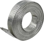 Tinned Copper Wire Shielding Sleeve, Expandable Ground Strap Wiring Braided Sleeving Metal Mesh Sheathing Cabling Wiring Protector (5/8inch - 36ft)