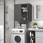GREATMEET Metal Garage Storage Cabinet with Lock, Metal Wall Cabinets for Garage, Wall Mount Cabinet, Upper Cabinets Wall Mounted, Utility Cabinet with Adjustable Shelf, Black