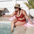 Dock & Bay Beach Towel - Quick Dry, Sand Free - Compact, Lightweight - 100% Recycled - Includes Bag - Cabana - Light Pink - Large (160x90cm, 63x35)