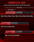 3-Piece Thread Restorer File Set, Thread Restoring Chaser Files, Thread Repair File Set in Metric SAE UNF UNC Sizes