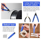 3D Printer Tools Kit, 3D Printing Accessory with 55Pcs Includes Deburring Tool, Caliper, Art Knife Set, Tube Cutter, Storage Bag Suitable for 3D Print Removing, Cleaning