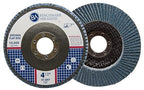 Benchmark Abrasives 4.5" Premium Zirconia Type 27 Flap Discs Grinding Wheels for Sanding Stock Rust Removal Finishing Grinding Deburring Stainless Steel, 7/8" Arbor (10 Pack) - 60 Grit