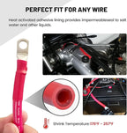RED WOLF Waterproof Red and Black Heat Shrink Tubing Kit 270PCS, 3:1 Shrinkage Ratio, Adhesive Lined Electrical Cable Harness Heat Shrink Tube Marine Grade for Wire Wrap Connection Insulation