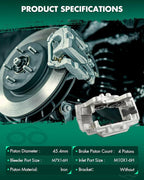 SCITOO 192767 Front Left Disc Brake Caliper Assembly Without Bracket For Lexus For GX470 2003-2009,For Toyota For 4Runner 2003-2009