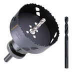 4 Inch Deep HSS Bi Metal Hole Saw Cutter with Arbor Cutting Depth 2.1” for Metal Thick Wood PVC Drywall Aluminum Big Slot New Sharp Teeth Heavy Duty Hole Saw Bit