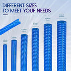Split Wire Loom Tubing, 10,25ft Cord Protectors from Pets No Chew, Flexible Wire Covers Cord Protectors, Protective Split Cable Sleeve for Automotive Home Industrial Wires(Blue, 1.12inch-10ft)