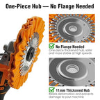 2PCS 8" Airway Buffing Wheel with 5/8" Arbor Flange-Free Hub，Orange Buffing Wheels for Angle Grinder, All-Purpose Polishing Wheels for Aluminum Wheels Stainless Steel and Metal Finishing