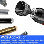 CZS Deburring Tool, HSS Hex Shank Deburring Tool for Metal, Bolt Thread Repair with Quick Release Shank Fits, 2 Pack