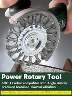 Crimped Wire Wheel Brush 4in 5/8-11 Threads Arbor for 4-1/2" Angle Grinder Metal Rust Paint Stain Removal - 1pcs