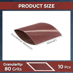 10 Pcs Sanding Belts 8 x 19 Inch 80 Grit Aluminum Oxide Abrasive Sandpaper for Belt Sander Metal Grinding Wood Working Weld Rust Removal