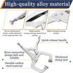 12 Pcs C Clamps Locking 6 Inch Heavy Duty Welding Pliers with Swivel Pads Adjustable Vise Grip Clamp for Shop Woodworking Cabinetry Repair Home Farm and Auto Workshop